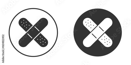 Band aid icons concept in solid versions. Flat design style.