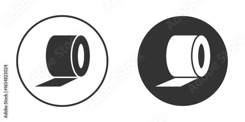 Adhesive tape icons concept in solid versions. Flat design style.