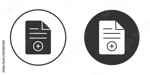 Add document icons concept in solid versions. Flat design style.