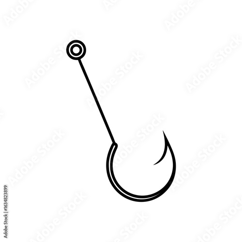 fishing hook icon vector