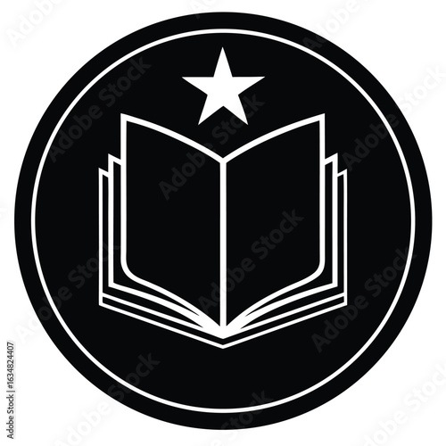 12 step program book vector icon