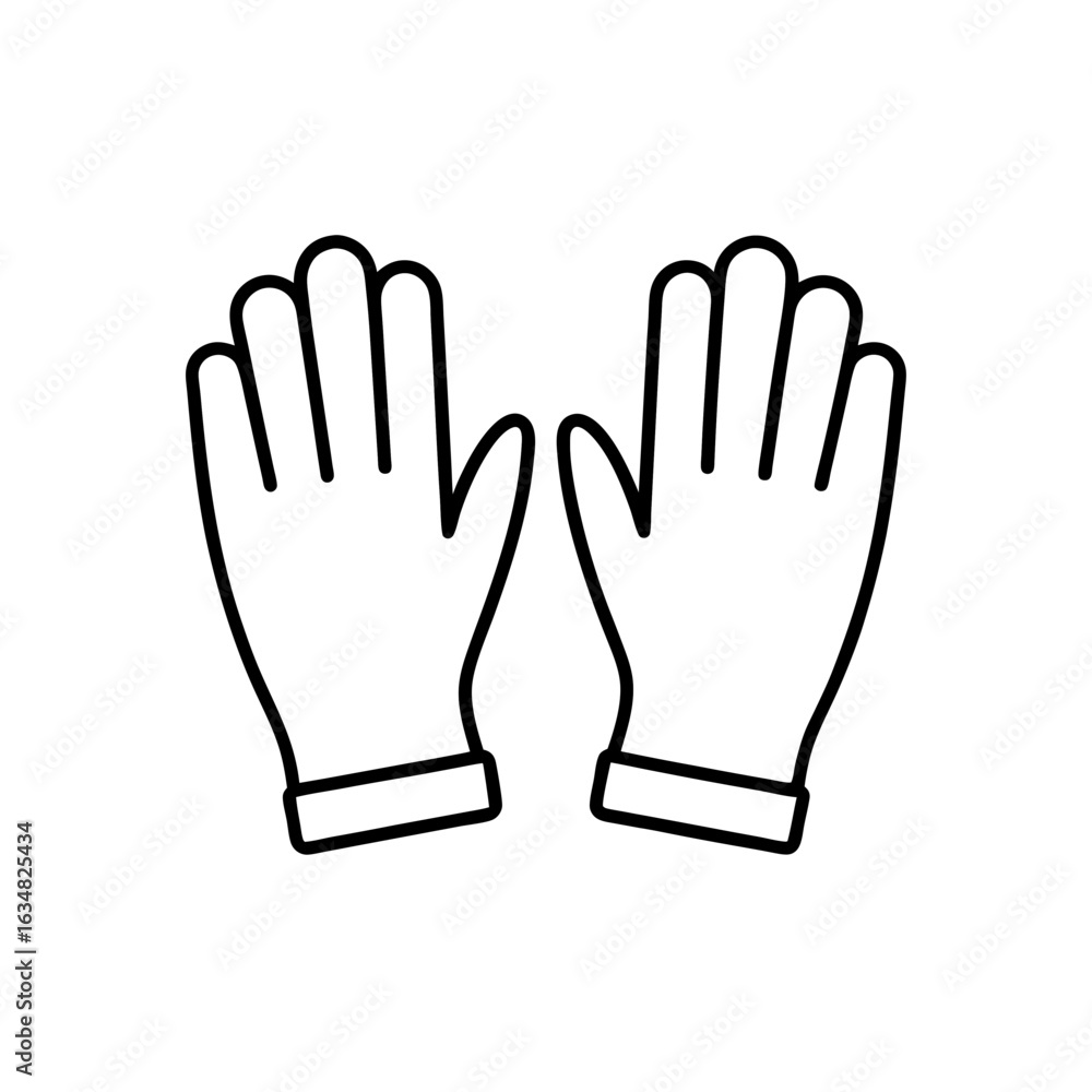 Fototapeta premium glove pair icon vector