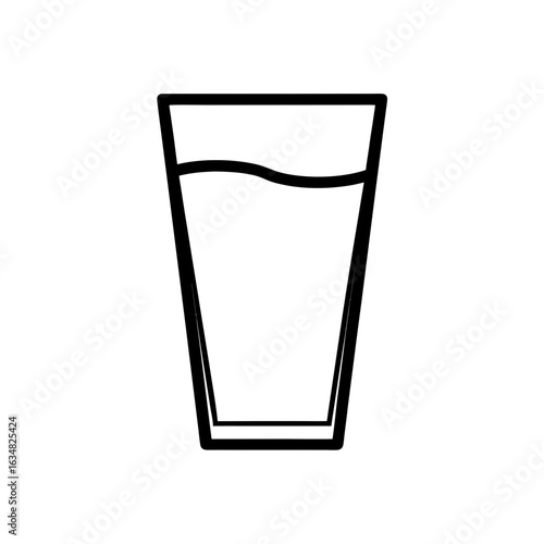 glass of water icon vector