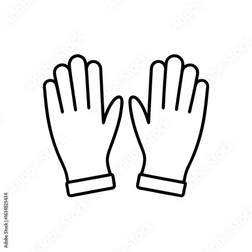 glove pair icon vector