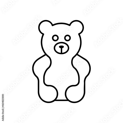 gummy bear icon vector