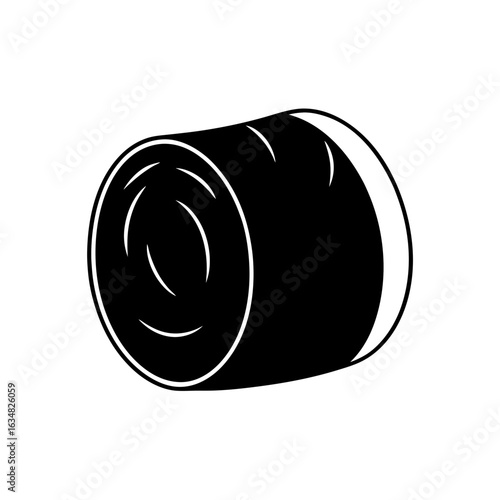 hay bale icon vector