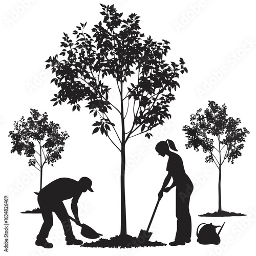 People Planting Trees
