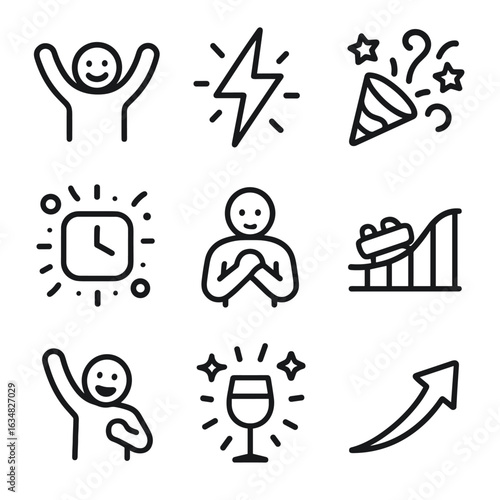 Excitement Icon Grid
