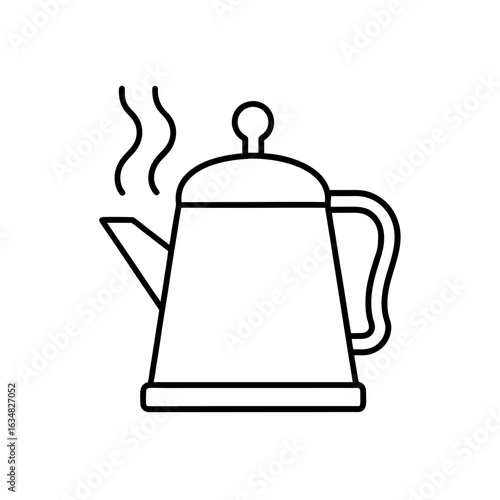 kettle steaming icon vector