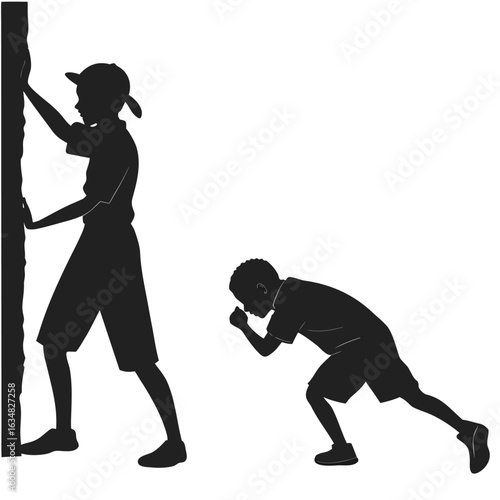 People Playing Hide and Seek