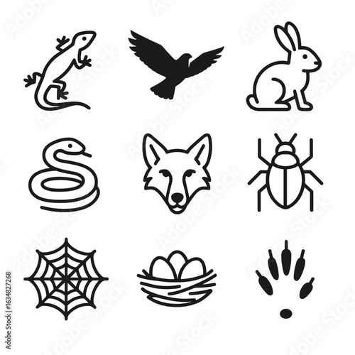 Wildlife Icon Grid