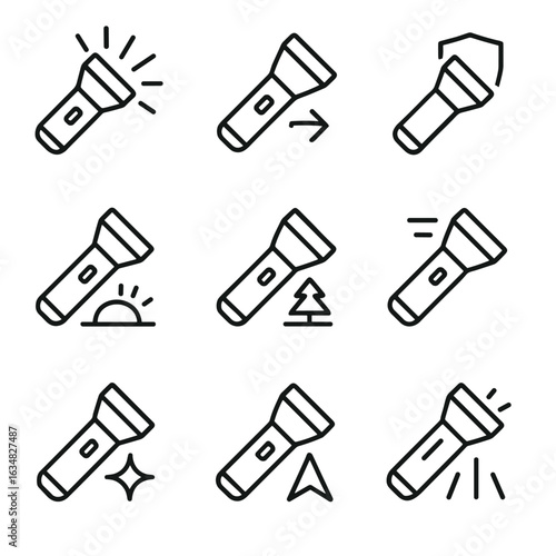 Flashlight Icon Set
