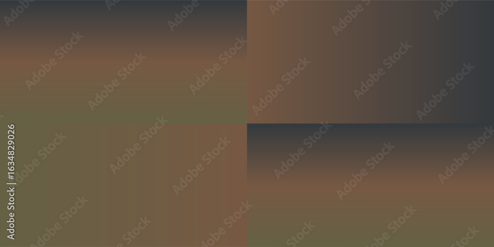 Naklejka premium Abstract vector background with four equal rectangular sections, each displaying a smooth gradient in subdued, earthy tones