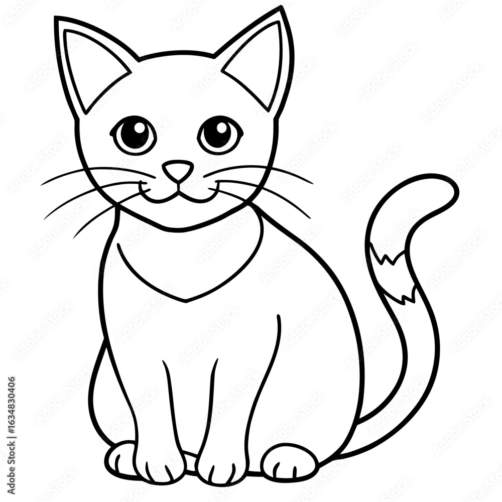 Fototapeta premium black cat cartoon