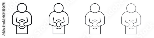 Stomachache icon Eps10. icons graphic design