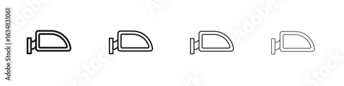 Side mirror icon Eps10. icons graphic design