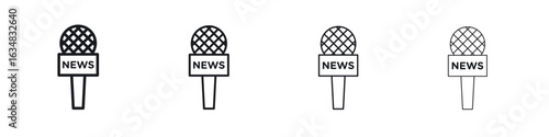 News microphone icon Eps10. icons graphic design