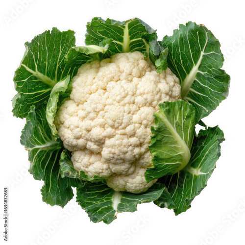 Fresh cauliflower vegetable isolated on transparent background