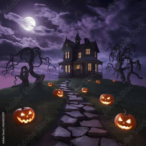 Happy Halloween Banner and T-shirt Vector Design.