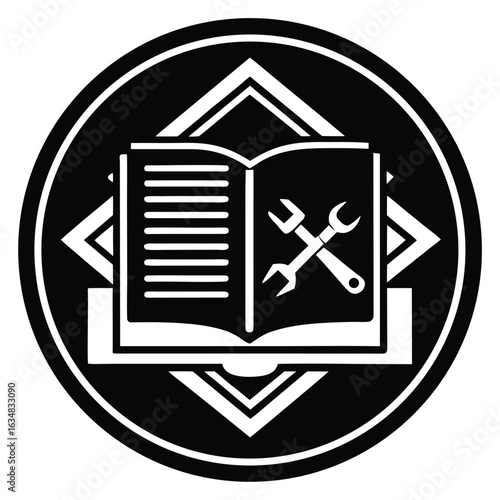diy instruction manual vector icon