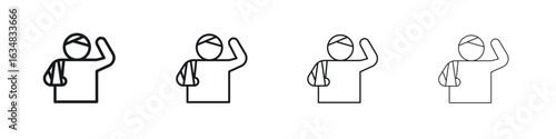 Injury icon Eps10. icons graphic design