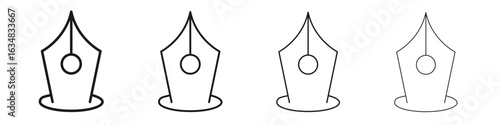 Ink pen icon Eps10. icons graphic design
