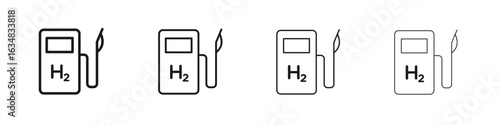 hydrogen fuel pump icon Eps10. icons graphic design