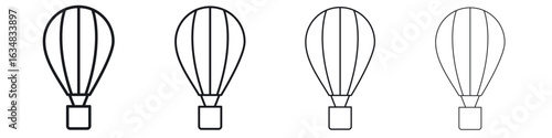 Hot air balloon icon Eps10. icons graphic design