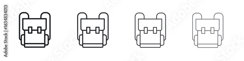 Hiking backpack icon Eps10. icons graphic design