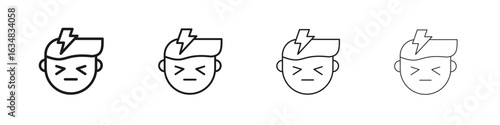 Headache icon Eps10. icons graphic design