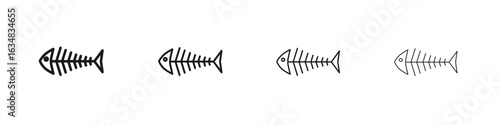 Fishbone icon Eps10. icons graphic design