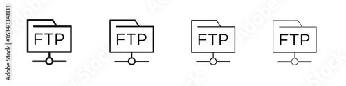 FTP icon Eps10. icons graphic design