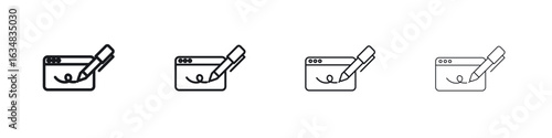 Electronic signature icon Eps10. icons graphic design