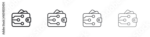 Digital wallet icon Eps10. icons graphic design