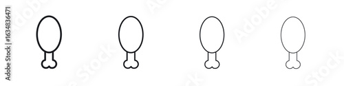 Chicken leg icon Eps10. icons graphic design