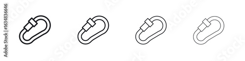 Carabiner icon Eps10. icons graphic design