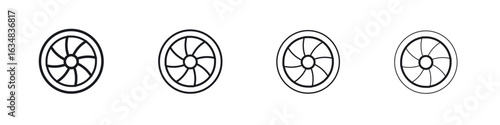 Camera shutter icon Eps10. icons graphic design