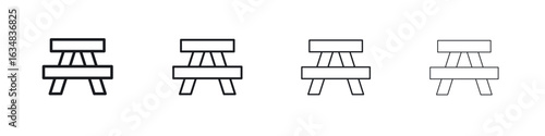 Camping table icon Eps10. icons graphic design
