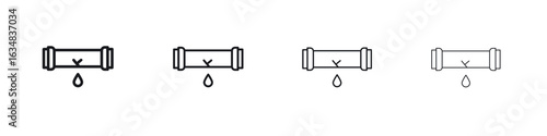 Broken pipe icon Eps10. icons graphic design