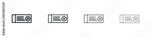 Bounced check icon Eps10. icons graphic design