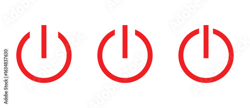 Power off Vectors. Shut down icon, on off power button, switch on switch off icon