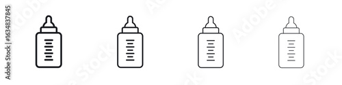 Baby milk bottle icon Eps10. icons graphic design