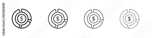 Asset allocation icon Eps10. icons graphic design