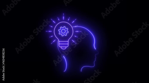 Wallpaper Mural Strategic innovation concept, systematic process for blue color ,developing and implementing new  products that help an organization grow and compete. Strategic innovation icon on black background. Torontodigital.ca