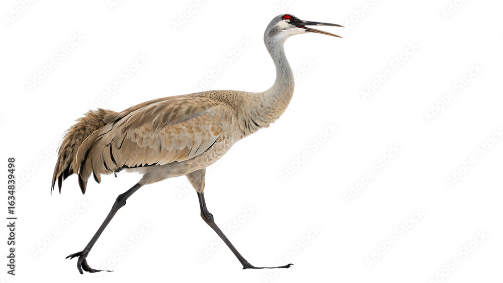 Fototapeta premium Png Full Body Sandhill Crane Isolated HD Image