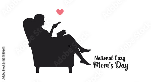 modern detailed professional high quality Silhouette of a Mother Relishing Mother