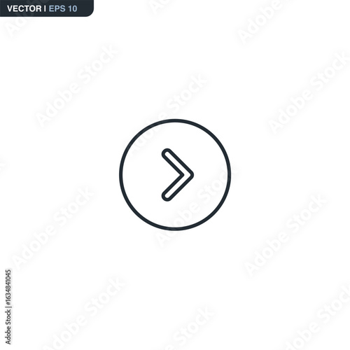 Free Download Right  arrow, linear style sign for mobile concept and web design - GFXLoad