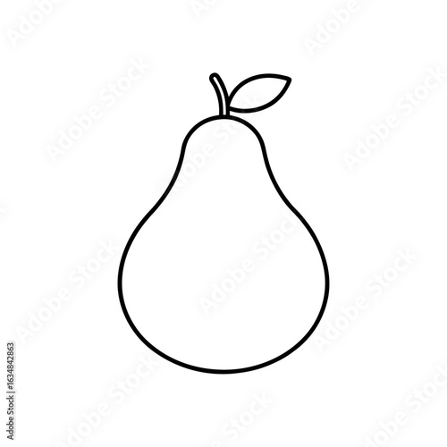 pear fruit icon vector