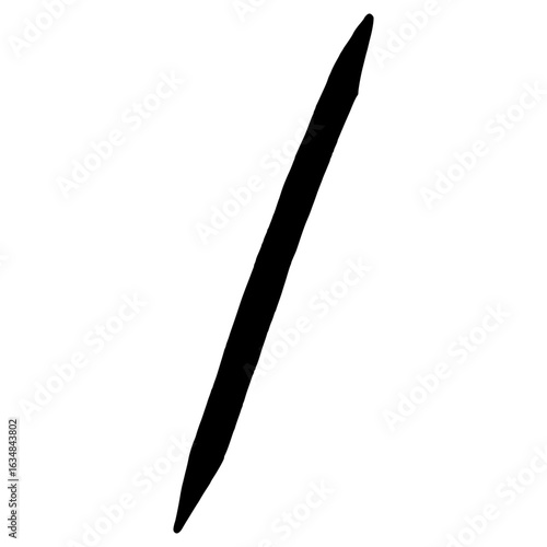 a toothpick wooden stick hand drawn glyph illustration
