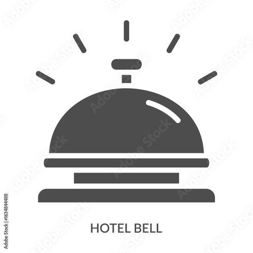 Hotel Bell Icon Line Style. Design Vector Illustration